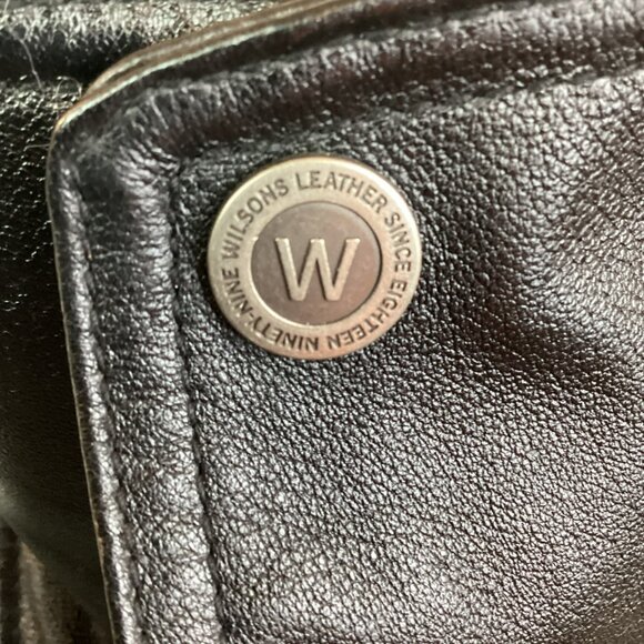 Wilsons Leather Black Leather Mens 2X Moto Jacket With Zip Out Thinsulate Insula - Picture 12 of 16